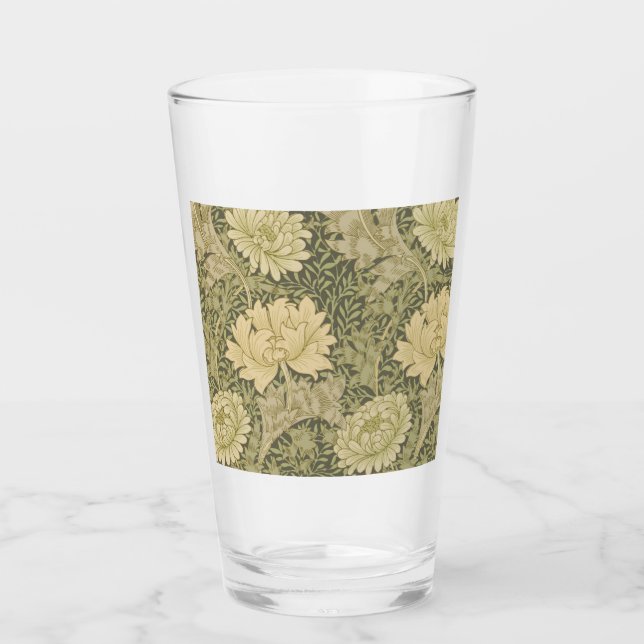Copo De Pint Flor de Salvia Crisântemo William Morris (Frente)