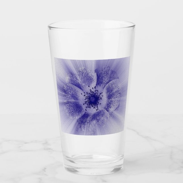 Copo De Pint Flor em azul (Frente)