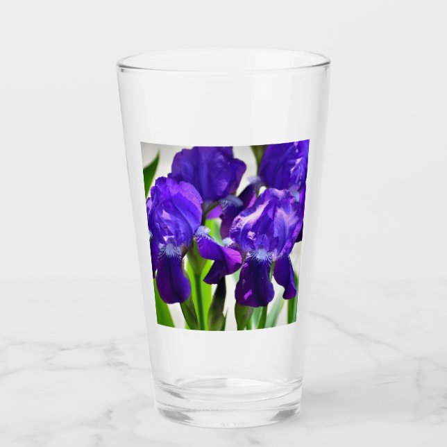 Copo De Pint Flor Roxo Iris (Frente)