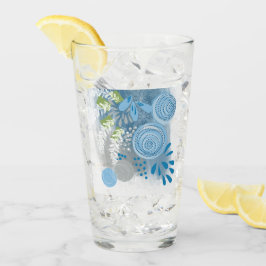 Copo De Pint Floral Abstrato Moderno