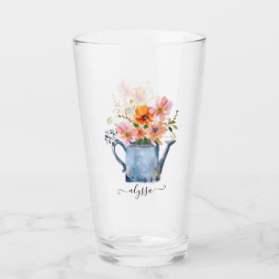Copo De Pint Floral De Aquarela Pintada À Mão