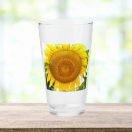 Copo De Pint Floral de Girassol Amarelo Grande