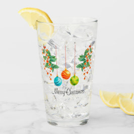 Copo De Pint Floral E Ornamentos De Natal