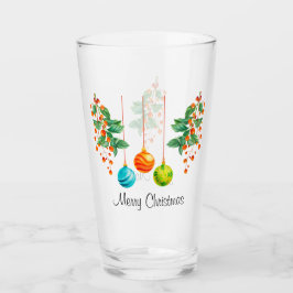 Copo De Pint Floral E Ornamentos De Natal