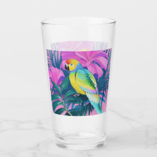 Copo De Pint Floral/Havaí/Tropical/papagaio