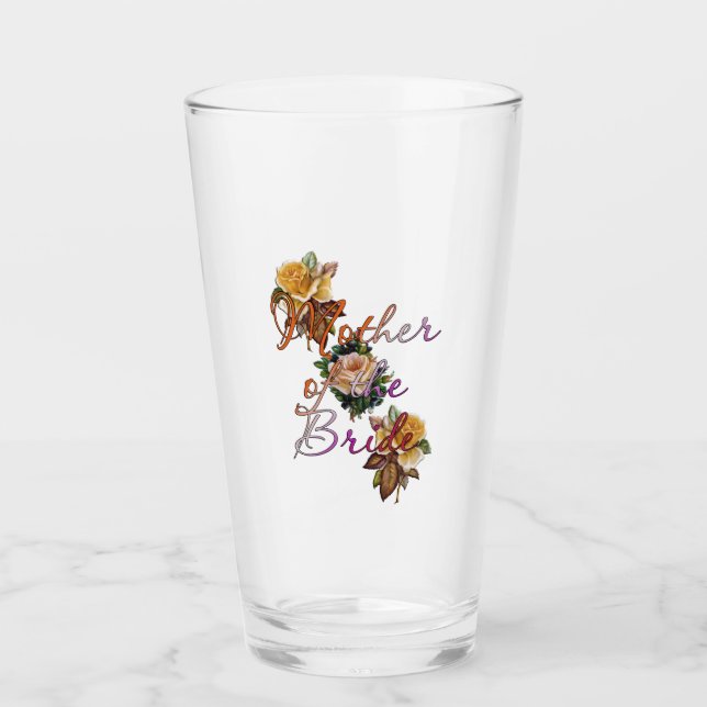 Copo De Pint Floral Mãe da Noiva (Frente)