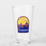 Copo De Pint Florence Italy Viagem Art Vintage<br><div class="desc">Design de arte vetorial de Florence. Florença,  capital da região da Toscana,  é o lar de muitas obras-primas da arte e da arquitetura renascentista.</div>