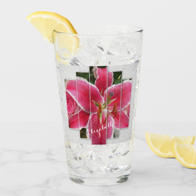 Copo De Pint Flores De Aquarelas Vermelhas Elegantes (Gelo frontal)