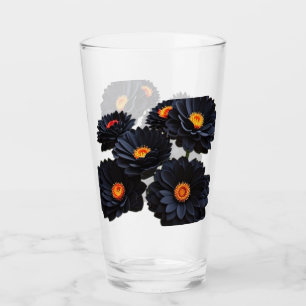 Copo De Pint Flores de veludo pretas