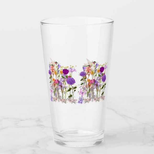 Copo De Pint Flores do Coração (Frente)