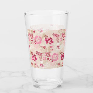 Copo De Pint Flores modernas, cor-de-rosa, cor-de-rosa, tênis d