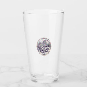 Copo De Pint Flores Silvestres de Unicórnio e Sonhos de Unicórn