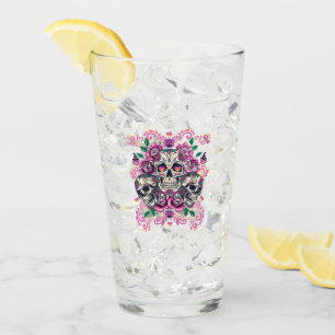 Copo De Pint Flórida do crânio, cor de água do esqueleto rosa, 