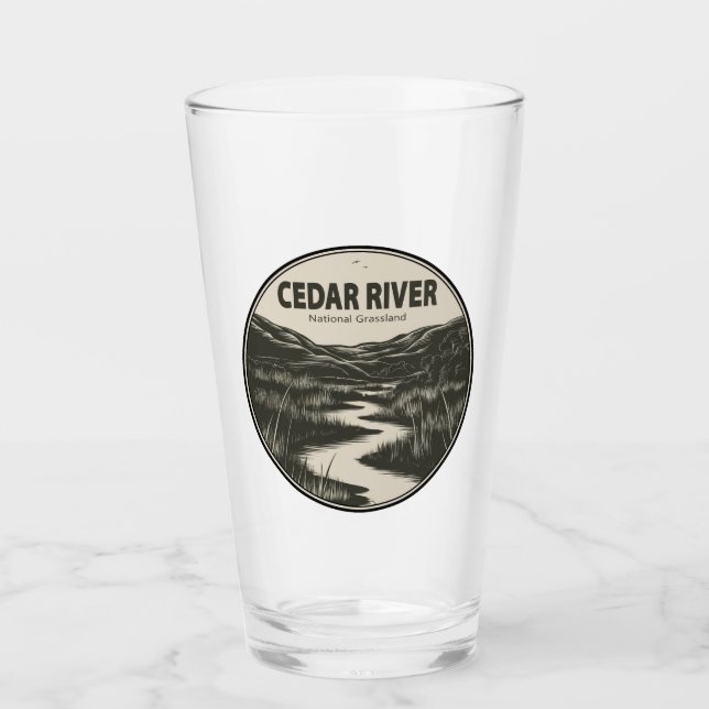 Copo De Pint Fluxo de Grassland Nacional do Cedar River (Frente)