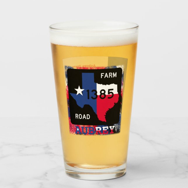 Copo De Pint FM 1385 Rd, Aubrey, Texas, Beer Glass (Frente (Preenchido))