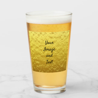 Copo De Pint Folha de ouros de luxo personalizada