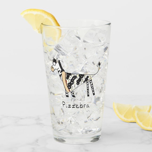 Copo De Pint Folha de pizza doce Cartografia Zebra Infantil (Gelo frontal)