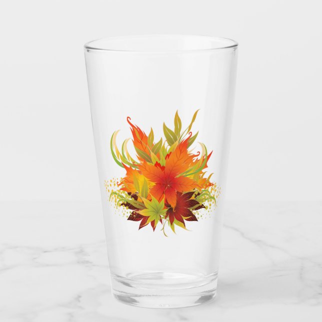 Copo De Pint Folhas de outono (Frente)