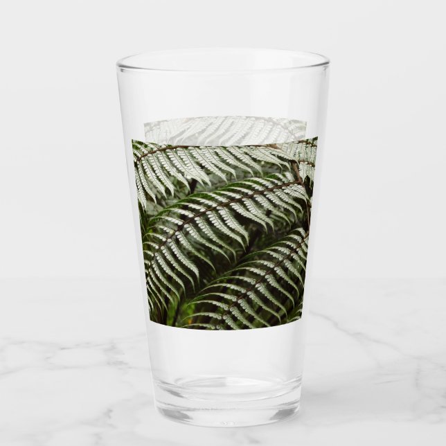 Copo De Pint Folhas de Samambaia II Verde Escuro Natureza (Frente)