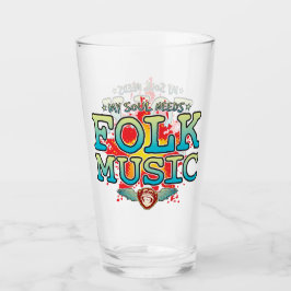 Copo De Pint Folk Music Soul Glass Tumbler