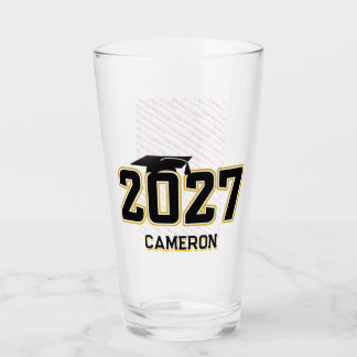 Copo De Pint Formatura da turma de 2027 de Letterman em foto