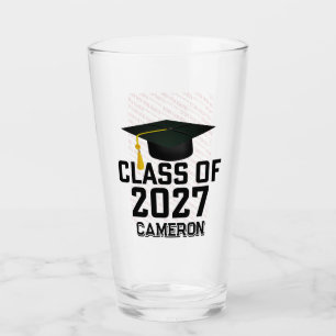 Copo De Pint Formatura da turma de 2027 de Letterman em foto