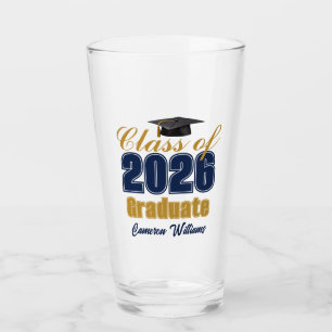 Copo De Pint Formatura Personalizada Azul Marinho Dourado Turma
