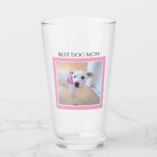 Copo De Pint Foto de Cachorro Branco Bonito, Cachorro Rosa