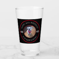 Foto de Cão Grinning Birthday 40 Black and Red