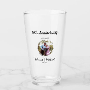 Copo De Pint foto de casamento do 50º aniversário círculo nome
