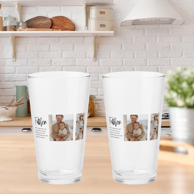 Copo De Pint Foto de Colagem Moderna com o Pai Melhor Presente (Criador carregado)
