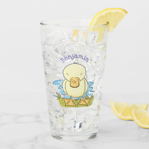 Copo De Pint Foto de desenho animado de bebê amarelo-branco