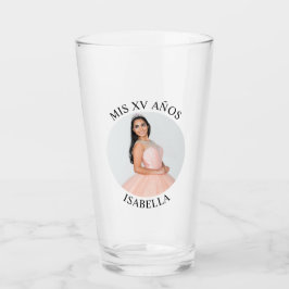 Copo De Pint Foto do Círculo Mis XV Años Minimalista Moderno