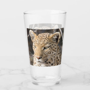 Copo De Pint Foto do retrato do leopardo