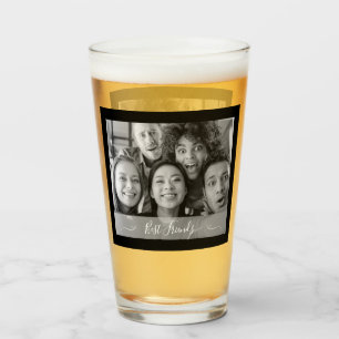 Copo De Pint Foto dos melhores amigos preto e branco