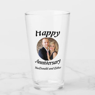 Copo De Pint Foto personalizada de feliz aniversário