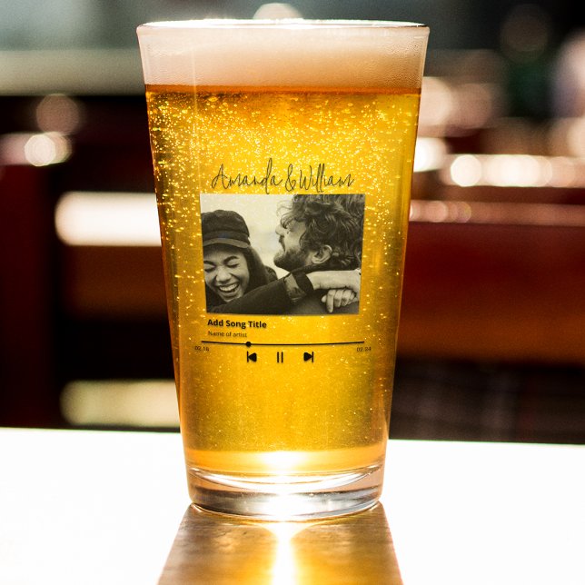 Copo De Pint Foto personalizada de música e música (Criador carregado)