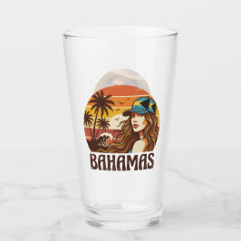Copo De Pint Foto Personalizada Retro Praias Tropicais das Baha