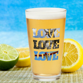 Copo De Pint Fotos de avião em quadro LOVE, Simples Aviação