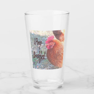 Copo De Pint Frango Eu faço cocô Café Engraçado Humor