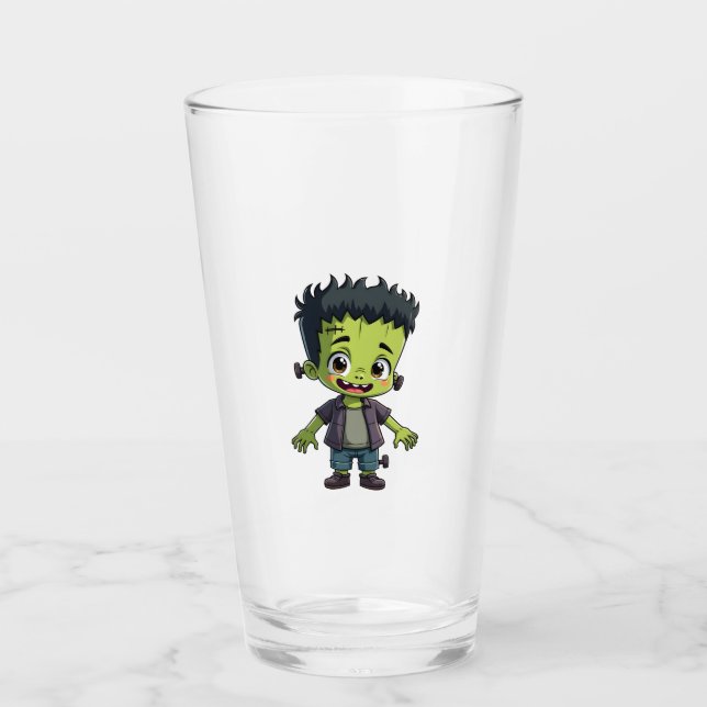 Copo De Pint Frankenstein�s Monster � Cute Halloween Cartoon Sh (Frente)