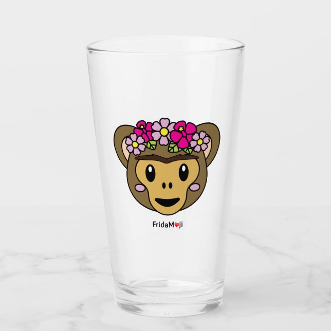 Copo De Pint Frida Kahlo | FridaMoji - macaco (Frente)