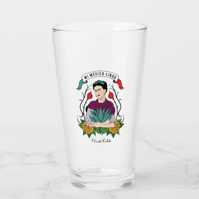 Copo De Pint Frida Kahlo | Meu México Lindíssimo (Frente)