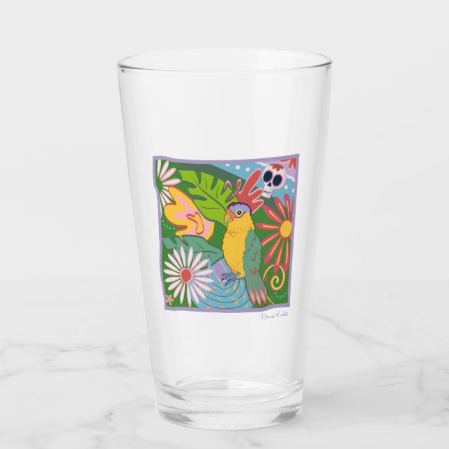 Copo De Pint Frida Kahlo Parrot Graphic (Frente)