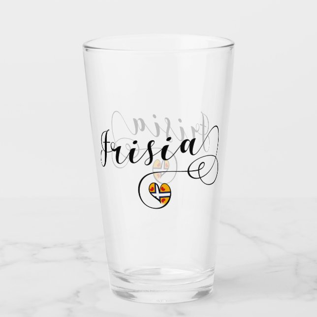Copo De Pint Frisia Flag Heart, Frisianos (Frente)