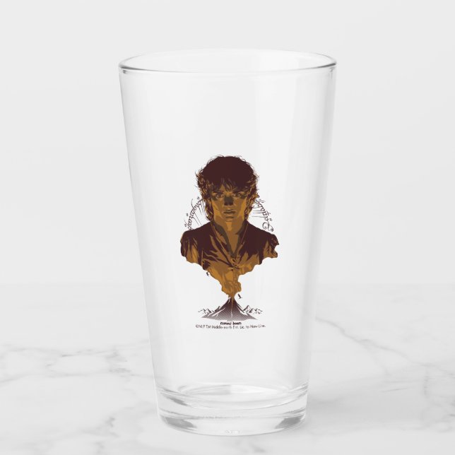 Copo De Pint FRODO™ MOUNT DOOM™ Tengwar Inscription Graphic (Frente)