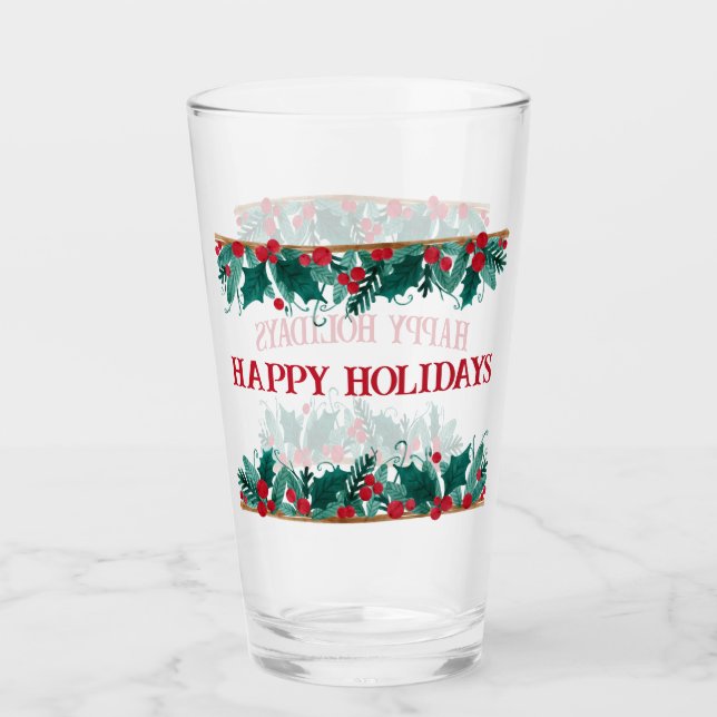 Copo De Pint Fronteira de Natal com Texto (Frente)