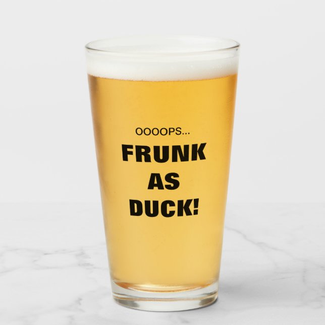 Copo De Pint Frunk engraçado como pato! Cerveja (Frente (Preenchido))