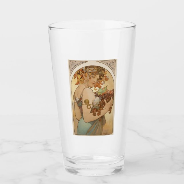 Copo De Pint Fruta (Art Nouveau) (Retrato feminino) (Frutas) (Frente)