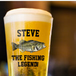 Copo De Pint Funny Name Fishing Legend Largemouth Bass Sports<br><div class="desc">"Add a Name" The Fishing Legend. A great gift for the largemouth bass angler in your life who is skilled at catching the giant lunkers. This beer glass makes a great birthday,  Christmas,  and Anniversary gift.</div>